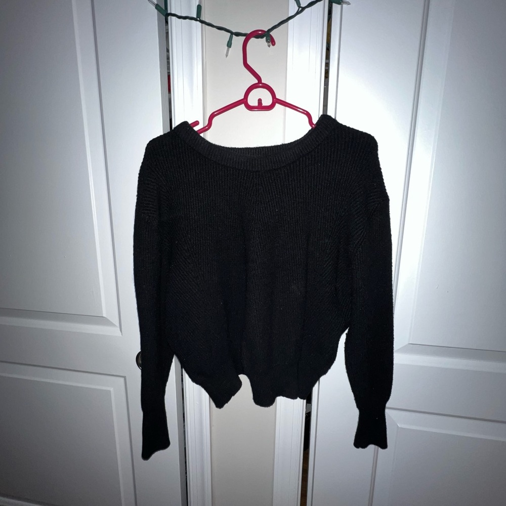 Black cotton sweater
